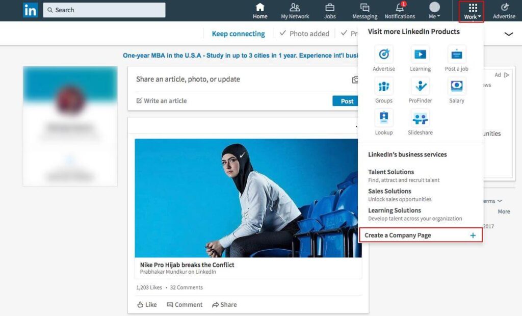 Create a LinkedIn Company Page