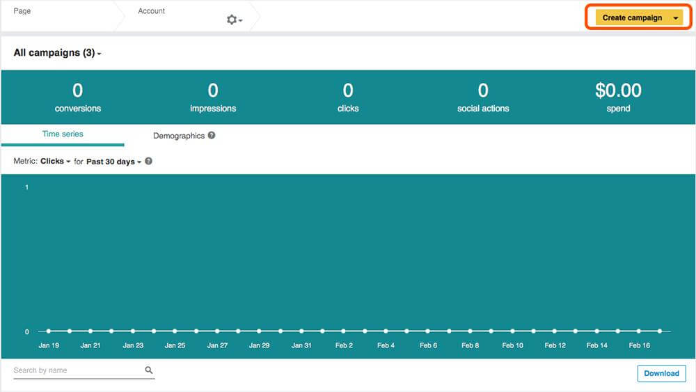 LinkedIn Ad Dashboard Settings