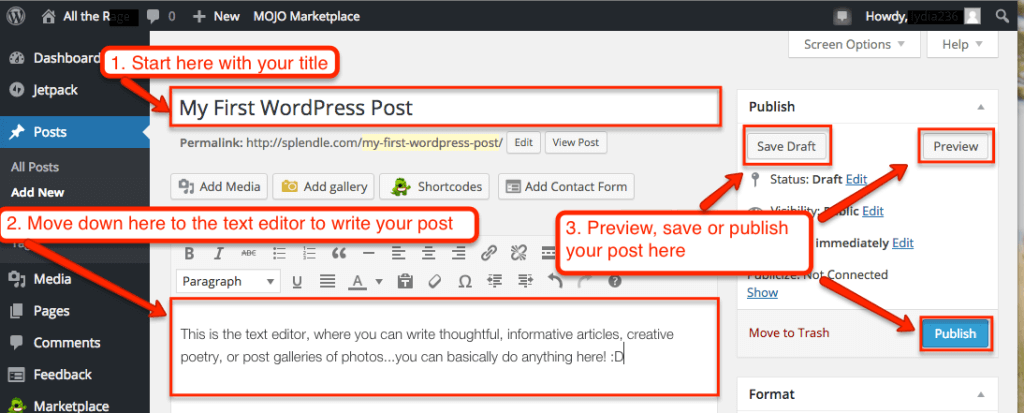 WordPress Adding New Post