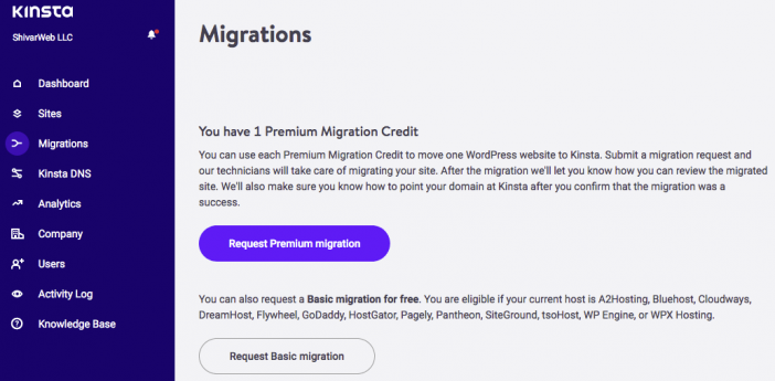 3 Kinsta Migration