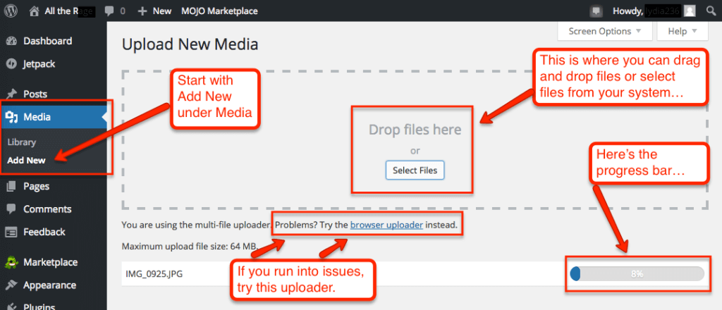 Adding Media in WordPress