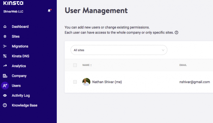 5 Kinsta User Management