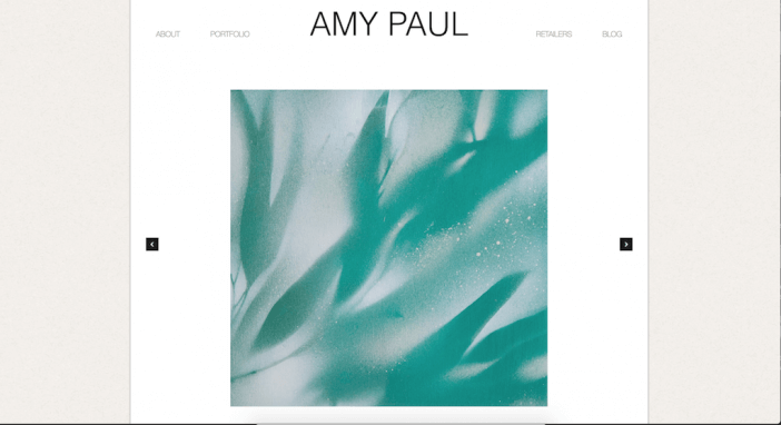 Amy Paul artist website example