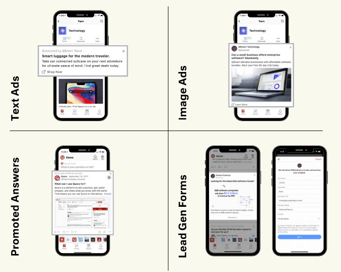 Quora Ad Type Examples
