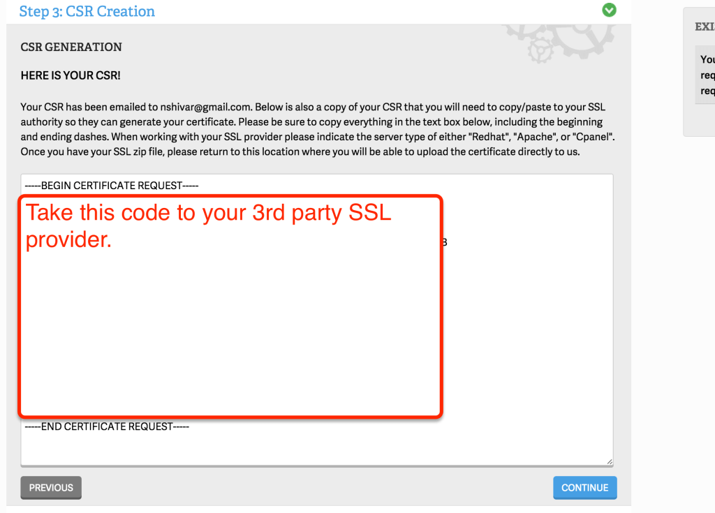 SSL CSR Request