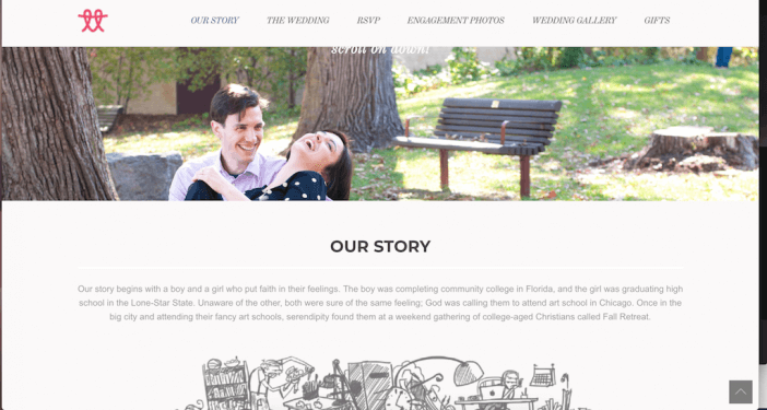 Tyler and Tayler wedding website example