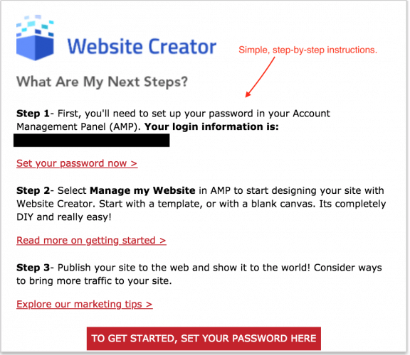 Website Creator Onboarding